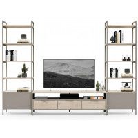 Стенка Crafto Лофт Фрида Бонд 12 латте/каштан купить в Минске