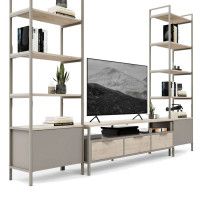 Стенка Crafto Лофт Фрида Бонд 12 латте/каштан купить в Минске