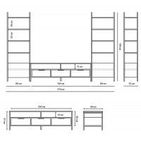 Стенка Crafto Лофт Фрида Бонд 12 латте/каштан купить в Минске