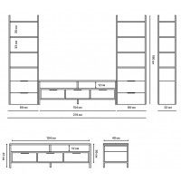 Стенка Crafto Лофт Фрида Квентин 14 белый матовый/дуб золотистый купить в Минске Стенка Crafto Лофт Фрида Квентин 14 белый матовый/дуб золотистый купить в Минске