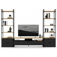 Стенка Crafto Лофт Фрида Квентин 15 графит/дуб золотистый купить в Минске Стенка Crafto Лофт Фрида Квентин 15 графит/дуб золотистый купить в Минске