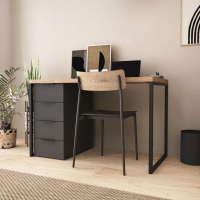 Письменный стол Crafto Кихот Лофт 02 (графит дуб) купить в Минске