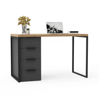 Письменный стол Crafto Кихот Лофт 02 (графит дуб)