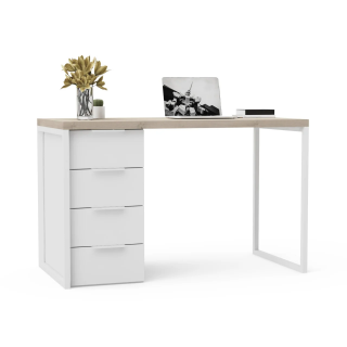 Письменный стол Crafto Кихот Лофт 04 (белый каштан) 