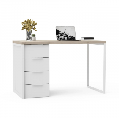 Письменный стол Crafto Кихот Лофт 04 (белый каштан) 