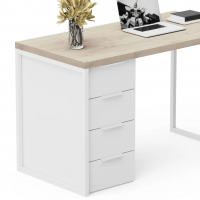 Письменный стол Crafto Кихот Лофт 04 (белый каштан)  купить в Минске