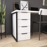 Письменный стол Crafto Кихот Лофт 05 (белый черный) купить в Минске Письменный стол Crafto Кихот Лофт 05 (белый черный) купить в Минске