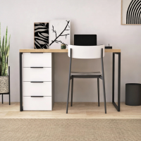 Письменный стол Crafto Кихот Лофт 07 (белый черный дуб) купить в Минске Письменный стол Crafto Кихот Лофт 07 (белый черный дуб) купить в Минске