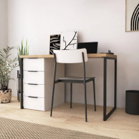 Письменный стол Crafto Кихот Лофт 07 (белый черный дуб) купить в Минске Письменный стол Crafto Кихот Лофт 07 (белый черный дуб) купить в Минске