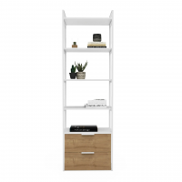 Стеллаж Crafto Квентин Мини Лофт 02 (белый дуб) купить в Минске