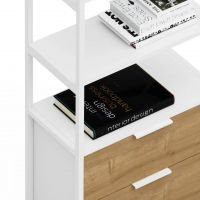 Стеллаж Crafto Квентин Мини Лофт 02 (белый дуб) купить в Минске