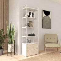 Стеллаж Crafto Квентин Мини Лофт 03 (белый каштан) купить в Минске