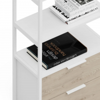 Стеллаж Crafto Квентин Мини Лофт 03 (белый каштан) купить в Минске