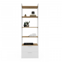 Стеллаж Crafto Квентин Мини Лофт 04 (дуб белый) купить в Минске