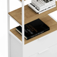 Стеллаж Crafto Квентин Мини Лофт 04 (дуб белый) купить в Минске