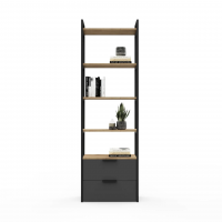 Стеллаж Crafto Квентин Мини Лофт 05 (дуб графит) купить в Минске