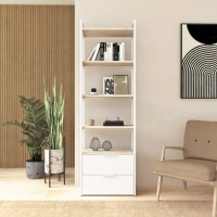 Стеллаж Crafto Квентин Мини Лофт 06 (каштан белый) купить в Минске