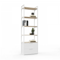 Стеллаж Crafto Квентин Мини Лофт 06 (каштан белый)