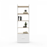 Стеллаж Crafto Квентин Мини Лофт 06 (каштан белый) купить в Минске