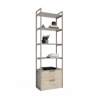 Стеллаж Crafto Квентин Мини Лофт 07 (латте каштан)