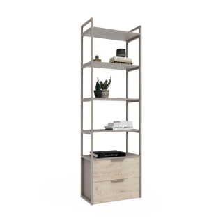 Стеллаж Crafto Квентин Мини Лофт 07 (латте каштан) Стеллаж Crafto Квентин Мини Лофт 07 (латте каштан)