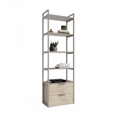 Стеллаж Crafto Квентин Мини Лофт 07 (латте каштан) купить в Минске