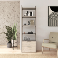 Стеллаж Crafto Квентин Мини Лофт 07 (латте каштан) купить в Минске