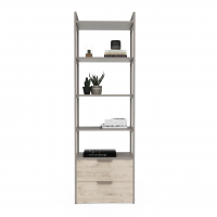 Стеллаж Crafto Квентин Мини Лофт 07 (латте каштан) купить в Минске