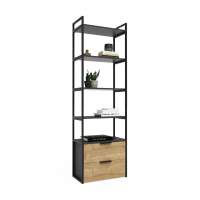 Стеллаж Crafto Квентин Мини Лофт 08 (графит дуб) Стеллаж Crafto Квентин Мини Лофт 08 (графит дуб)