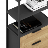 Стеллаж Crafto Квентин Мини Лофт 08 (графит дуб) купить в Минске