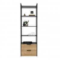 Стеллаж Crafto Квентин Мини Лофт 08 (графит дуб) купить в Минске