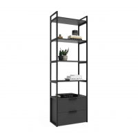 Стеллаж Crafto Квентин Мини Лофт 09 (графит)