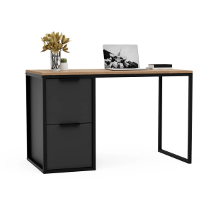 Письменный стол Crafto Курт Лофт 02 (графит дуб) Письменный стол Crafto Курт Лофт 02 (графит дуб)