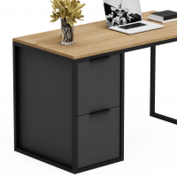 Письменный стол Crafto Курт Лофт 02 (графит дуб)  купить в Минске