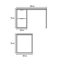 Письменный стол Crafto Курт Лофт 02 (графит дуб)  купить в Минске