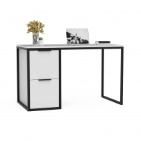 Письменный стол Курт Лофт 05 (белый черный)