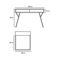 Письменный стол Crafto Лорд Лофт 02 (графит дуб) купить в Минске