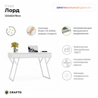 Письменный стол Crafto Лорд Лофт 04 (белый)  купить в Минске
