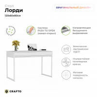 Письменный стол Crafto Лорди Лофт 05 (белый) купить в Минске