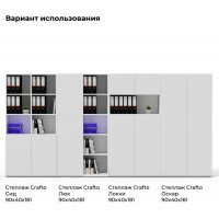 Шкаф офисный Crafto Люк 01 белый купить в Минске