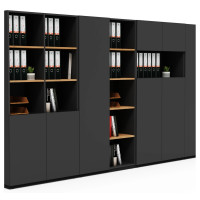 Шкаф офисный Crafto Люк 06 графит / золотистый дуб купить в Минске Шкаф офисный Crafto Люк 06 графит / золотистый дуб купить в Минске