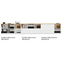 Тумба Crafto Мальта 02 дуб золотистый / белый купить в Минске