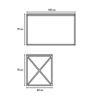 Письменный стол Crafto Модерн Лофт 04 (латте каштан) купить в Минске
