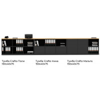 Тумба Crafto Поли 05 дуб золотистый / графит купить в Минске