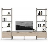 Стенка Crafto Лофт Рокки Бонд 08 каштан/латте купить в Минске