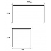 Письменный стол Crafto Рон Лофт 05 черный металл/золотистый дуб купить в Минске