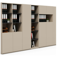 Шкаф офисный Crafto Сид 05 латте / графит купить в Минске