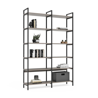 Стеллаж Crafto Cимпл Плюс Лофт 04 (черный латте)