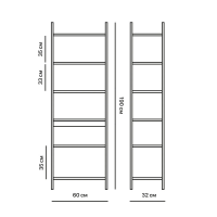 Стеллаж Crafto Симпл Лофт 07 (графит) купить в Минске