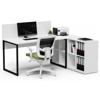 Письменный стол Crafto Тор Хлоя с тумбой 01 белый / черный / белый купить в Минске